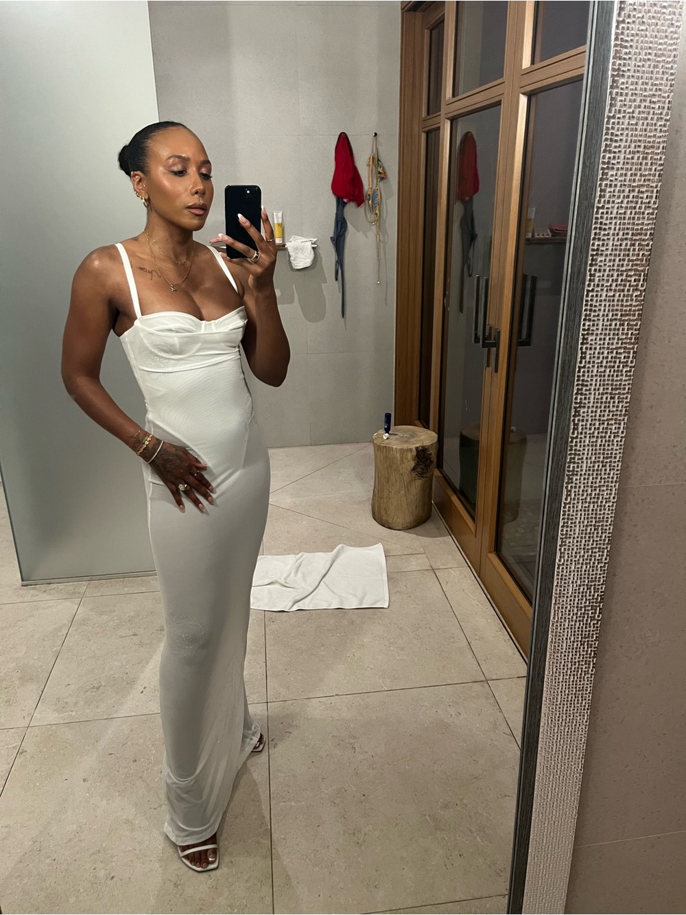 Princess Polly White Spaghetti-Strap Maxi Dress
